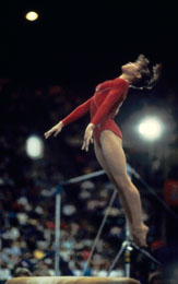 XGM 860302-1S4-22 It wasn't a gymnastics meet in the 80s if the Soviets weren't there (Inina Baraksonova on vault)